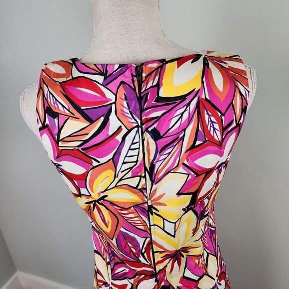 D By Limited Women’s Sleeveless Splice Neck Faux Wrap  Floral Midi Dress Size 8 - Picture 5 of 7